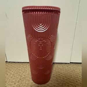 Starbucks Rose Red Textured Tumbler